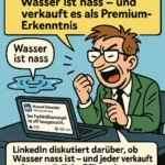 Ein Teil der LinkedIn Blase entdeckt: Wasser ist nass – und verkauft es als Premium-Erkenntnis
