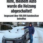 Heizung im Winter bei über 100.000 Autos abgeschaltet.